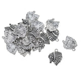 Maxbell 30 Pieces Tibetan Silver Tone Charms Indian Chief Head Pendants 21x17mm for DIY Jewelry Making Crafting Fit Necklace Bracelet Spacers Dangle Beads