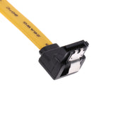 Maxbell Serial ATA SATA3 HDD Hard Drive Signal Cable Right Angle to Straight-Yellow