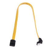 Maxbell Serial ATA SATA3 HDD Hard Drive Signal Cable Right Angle to Straight-Yellow