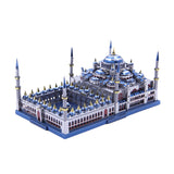 Maxbell 1: 680 Scale 3D Metalwork Blue Mosque Statue Build Kits Art Craft Showcase Display Collection Toy