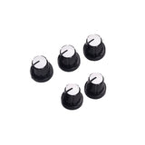 Maxbell 5Pcs Volume Tone Control Rotary Knobs for Guitar Effect Amp Black&White