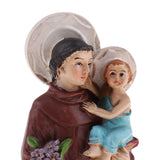 Maxbell Resin Religious Man Figurine Priest Holding the Baby Sculpture for Home Decor