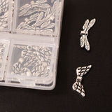 Maxbell 60Pcs Assorted Tibetan Silver Wing Spacer Charms Beads For Jewelry Making