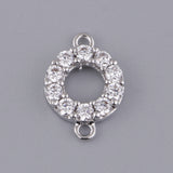 Maxbell Zircons Rhinestone Charms Pendant Connector Charms For DIY Necklace Jewelry