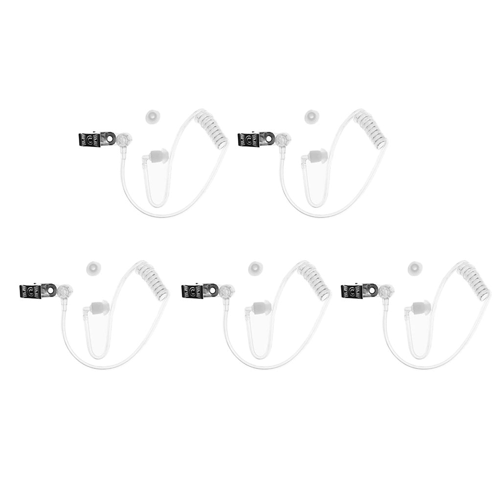 Maxbell 5Pieces Replacement Acoustic Coil Tube for Motorola Kenwood Two Way Radio Earpiece