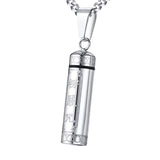 Maxbell Buddhism Cylinder Pendant Necklace Urn Memorial Cremation Jewelry For Ashes