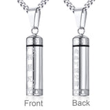 Maxbell Buddhism Cylinder Pendant Necklace Urn Memorial Cremation Jewelry For Ashes