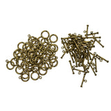 Maxbell 50pcs Multifunction OT Toggle Clasp for Necklace Bracelets Bags Clothes Handmade Purse DIY Supply Bronze Color