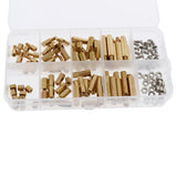 Maxbell 120 Pieces M3 Male Female Hex Brass Spacer Stand-off Screw Nut Assortment