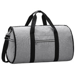 Maxbell Big Gray Nylon Barrel Bag Holdall Duffle Bag Holiday Sports Gym Handheld Bag Ladies Men 55 x 29 x 30 cm