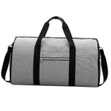 Maxbell Big Gray Nylon Barrel Bag Holdall Duffle Bag Holiday Sports Gym Handheld Bag Ladies Men 55 x 29 x 30 cm