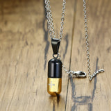 Maxbell Cremation Jewelry Capsule Cross Pill Case Urn Pendant Ash Keepsake Necklace