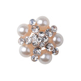 Maxbell 10x Alloy Fashion Crystal Flatback Jewelry Accessory Rhinestone Pearl Charms For Women Necklace Brooch Button Sewing Crafts Supply Beige