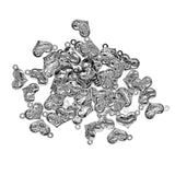 Maxbell 50Pieces 18x11mm Silver Heart Shape Pendant Blank Cabochon Base Setting Trays DIY Jewelry