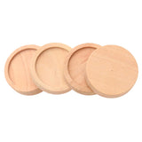 Maxbell 50 Pieces Handmade Jewelry Findings Supply Natural 25mm Wooden Cameo Cabochon Settings Base Tray Pendant Jewelry