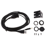 Maxbell 3.5mm AUX Socket Extension USB 3.0 Car Boat Marine Motorcycle Dashboard Flush Mount Panel Cable 2m