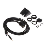 Maxbell 3.5mm AUX Socket Extension USB 3.0 Car Boat Marine Motorcycle Dashboard Flush Mount Panel Cable 2m