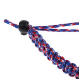 Maxbell Braided Paracord Adjustable Camera Wrist Strap/ Bracelet Red Blue White