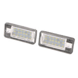 Maxbell 1 Set (2pcs) 6500K White Car License Plate Lights LED Lamp for Audi A3 A4 B6 B7 A6 A8 Q7 A5