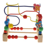 Maxbell Educational Wooden Beads Maze Roller Coaster Wood Toy For Toddler Baby, Early Educational Toys