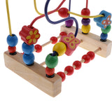 Maxbell Educational Wooden Beads Maze Roller Coaster Wood Toy For Toddler Baby, Early Educational Toys