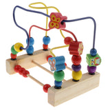 Maxbell Educational Wooden Beads Maze Roller Coaster Wood Toy For Toddler Baby, Early Educational Toys