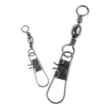 Maxbell 100Pcs/box Fishing Swivels 2# 4# 6# 8# 10# Barrel Swivel with Interlock Snap