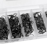 Maxbell 100Pcs/box Fishing Swivels 2# 4# 6# 8# 10# Barrel Swivel with Interlock Snap