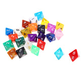 Maxbell 25x Acrylic Polyhedral Dice D8 TRPG Toy for Dungeons and Dragons Gaming Toys