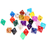 Maxbell 25x Acrylic Polyhedral Dice D8 TRPG Toy for Dungeons and Dragons Gaming Toys