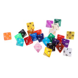 Maxbell 25x Acrylic Polyhedral Dice D8 TRPG Toy for Dungeons and Dragons Gaming Toys