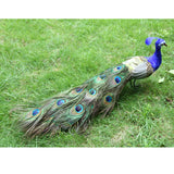 Maxbell Fake Artificial Peacock Bird Feathered Realistic Garden Home Decor Ornament