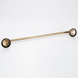 Maxbell 1 piece Home Hotel Bathroom Antique 610mm Wall Single Towel Rail Rack Bar Round Robe Holder