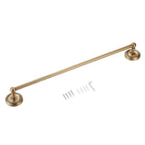 Maxbell 1 piece Home Hotel Bathroom Antique 610mm Wall Single Towel Rail Rack Bar Round Robe Holder