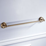 Maxbell 1 piece Home Hotel Bathroom Antique 610mm Wall Single Towel Rail Rack Bar Round Robe Holder