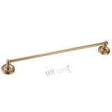 Maxbell 1 piece Home Hotel Bathroom Antique 610mm Wall Single Towel Rail Rack Bar Round Robe Holder