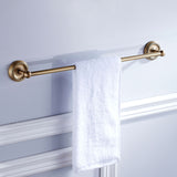 Maxbell 1 piece Home Hotel Bathroom Antique 610mm Wall Single Towel Rail Rack Bar Round Robe Holder