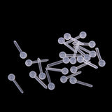 Maxbell 20pcs 18G Clear Acrylic Nose Studs Ring Bone Piercing Jewelry Universal