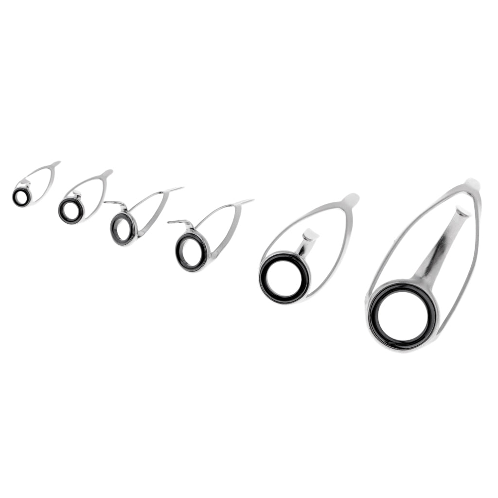 Maxbell 6Pcs Replacement Fishing Rod Eye Ring Double Leg Guide for Spinning/Lure Rod