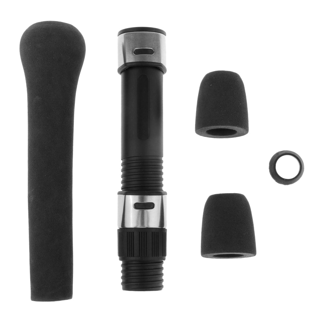 Maxbell Rod Building Black EVA Spinning Fishing Rod Handle Grip and DPS Reel Seat