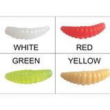 Maxbell 150pcs Fishing Worms Soft Silicone Lure Maggots Grubs Trout Bream Bait Fishing Outdoor Artificial Tackle