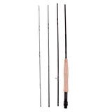 Maxbell 2.1m Fly Fishing Rod Medium Fast Action 4 Pieces Carbon Fly Rod Travel Fishing Tackle