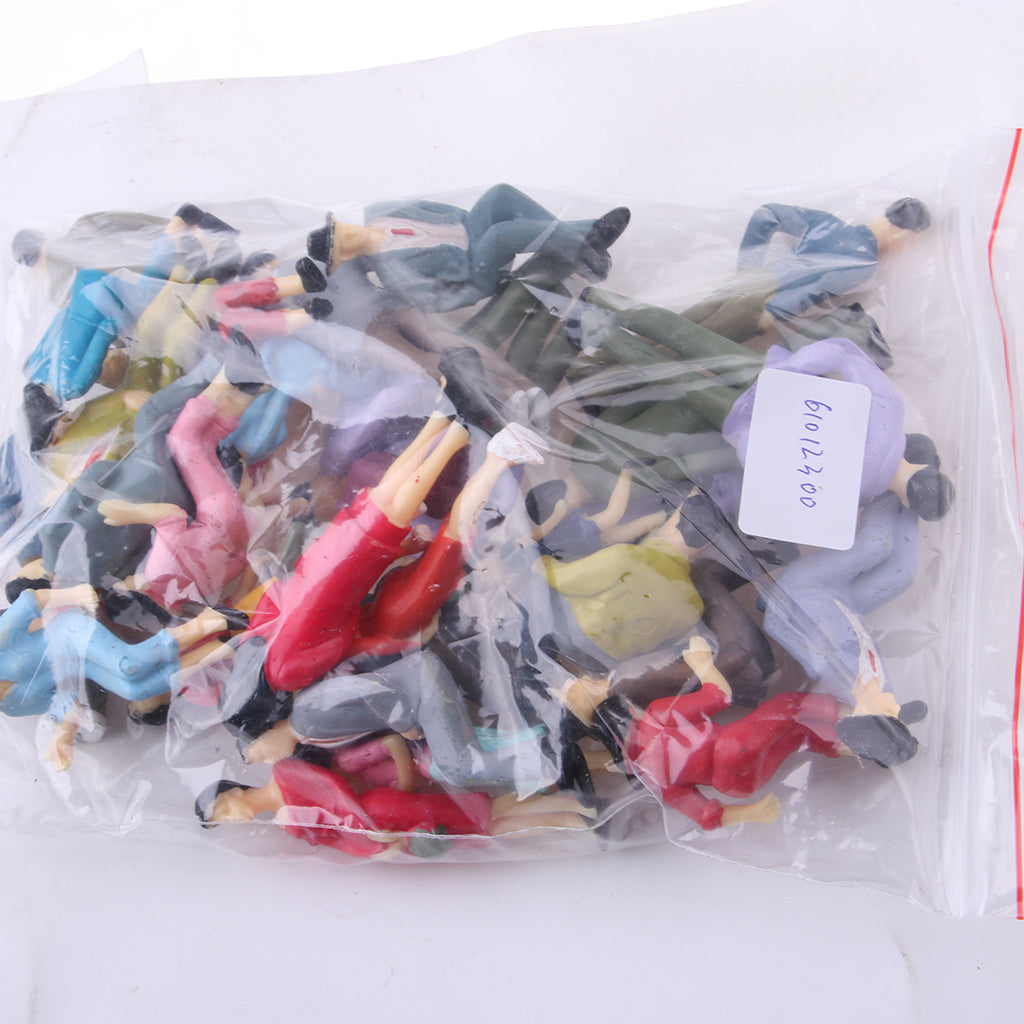 Maxbell HO Plastic Painted People Action Figure 1/25 Scale for Street Layout Scene