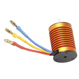 Maxbell 1x Orange 10T 3930KV Brushless Motor Slot 4P for 1/10 RC Truck Spare Parts