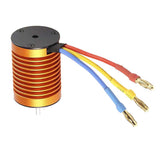 Maxbell 1x Orange 10T 3930KV Brushless Motor Slot 4P for 1/10 RC Truck Spare Parts