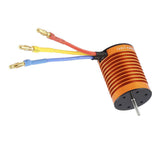 Maxbell 1x Orange 10T 3930KV Brushless Motor Slot 4P for 1/10 RC Truck Spare Parts