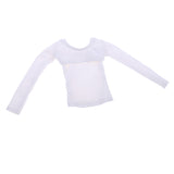 Maxbell 1/6 White Cloth Long Sleeve Top Shirt for 12'' Phicen Kumik Girl Figure Toys