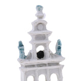 Maxbell DIY Resin Rossio Cathedral Model Statue Miniature for Sandpaly Sandspiel Game Accessory White