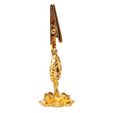 Maxbell Religious Brass Incense Coils Clip Holder w/ Flower Frame Incense Coil Stick