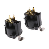 Maxbell 2pcs 3pin XLR Female Socket Mount Auido MIC Connector Gold Straight Pin Accessories